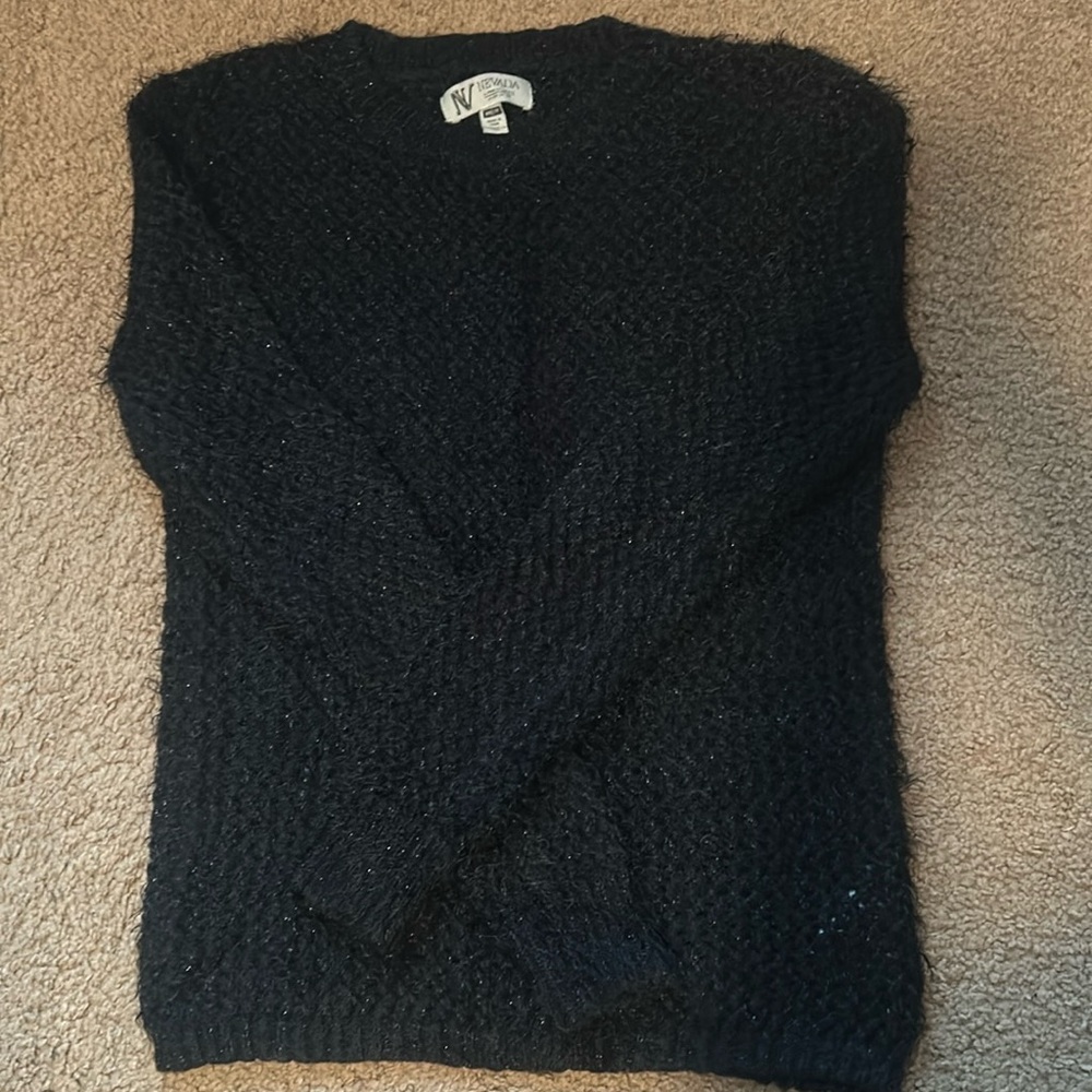 Black fuzzy sweater